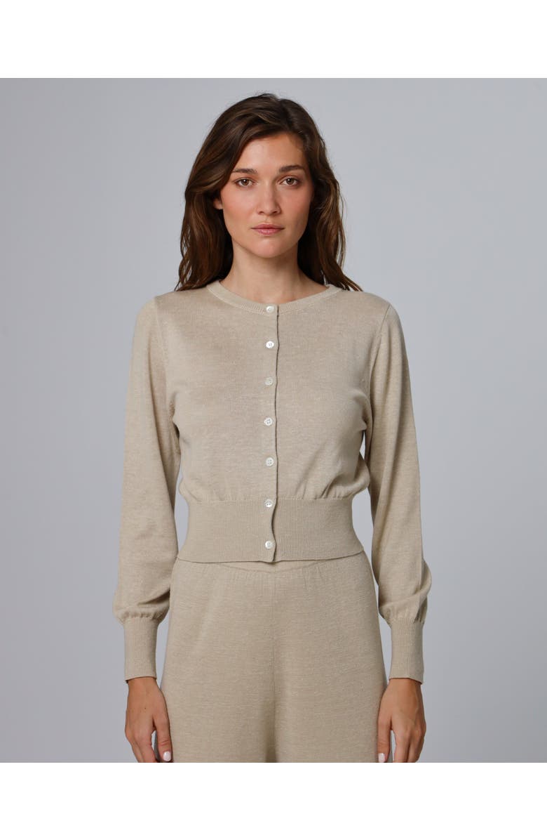 JUANA Liora Knitted Cardigan, Alternate, color, Beige