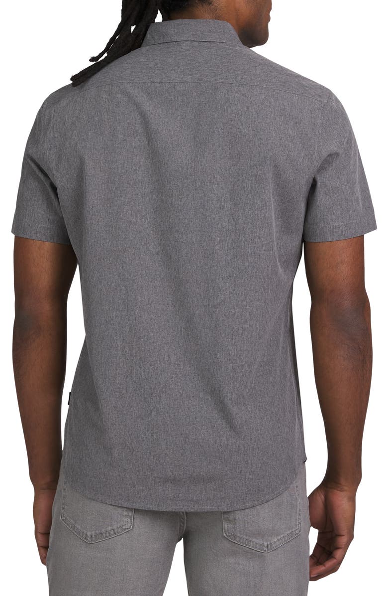 DKNY Lorin Short Sleeve Button-Down Tech Shirt, Alternate, color, 