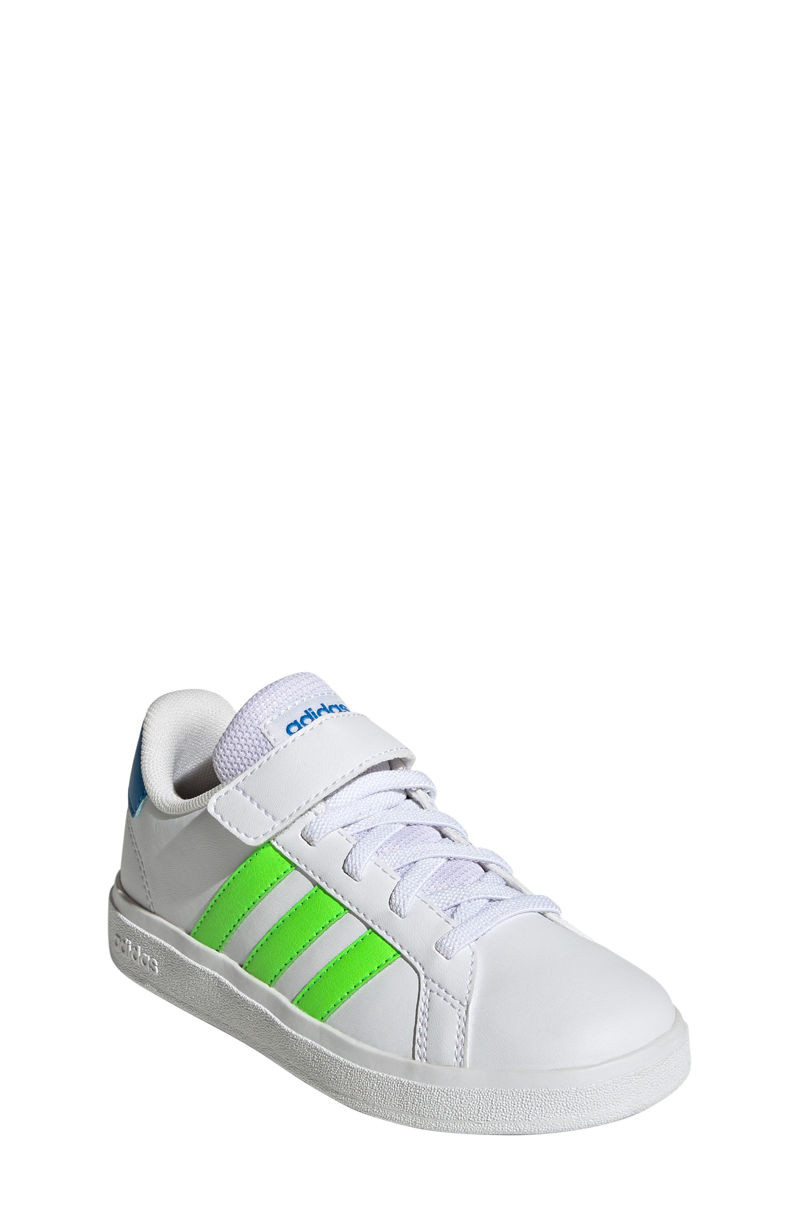Grand Court 2.0 Sneaker, Main, color, WHITE/GREEN/ BLUE