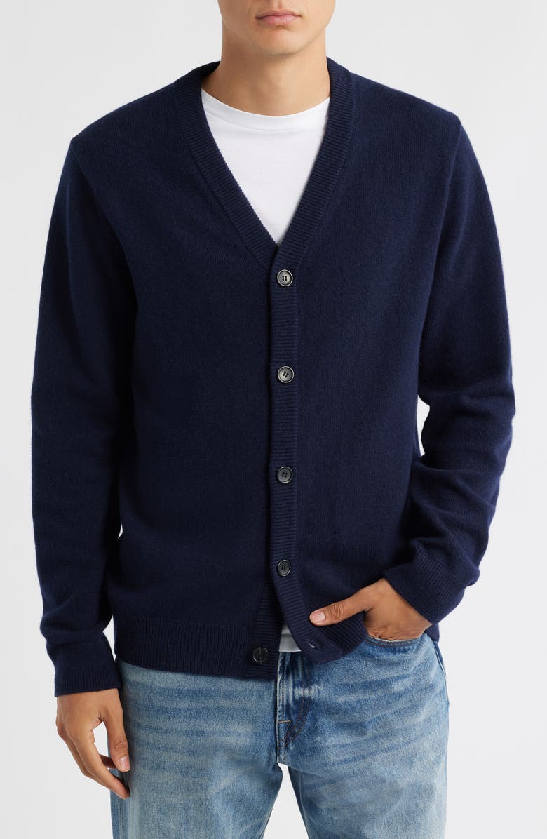 PS Paul Smith Merino Wool Cardigan, Main, color, Very Dark Navy