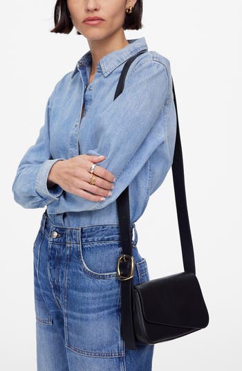 The Sculptural Buckle Leather Crossbody Bag