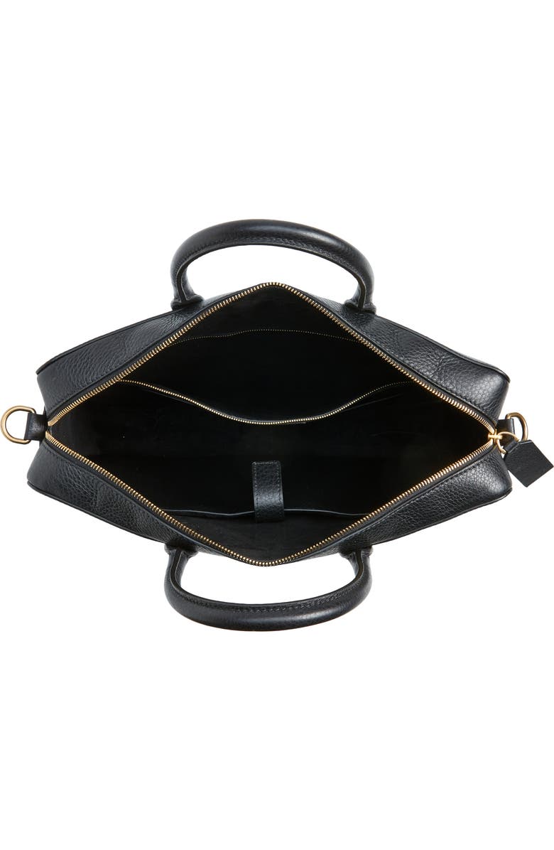 Valentino Garavani Logo Pebbled Leather Briefcase, Alternate, color,