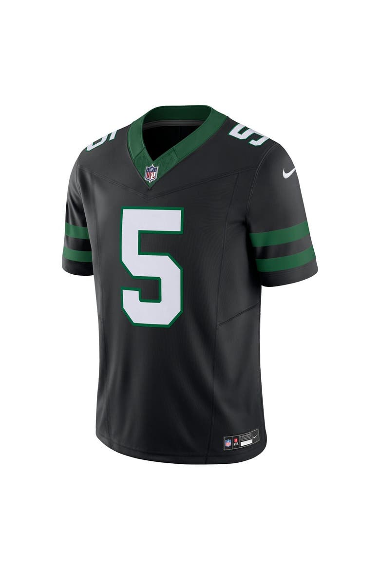 Men's Nike Garrett Wilson Legacy Black New York Jets Alternate Vapor F.U.S.E. Limited Jersey, Alternate, color, Black