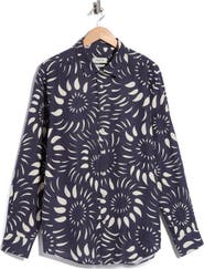 Bugatchi Linen & Cotton Long Sleeve Button-Up Shirt