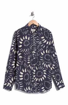 Linen & Cotton Long Sleeve Button-Up Shirt