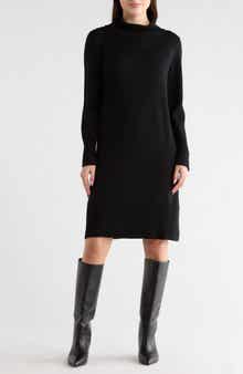 Eileen Fisher Turtleneck Long Sleeve Merino Wool Sweater Dress