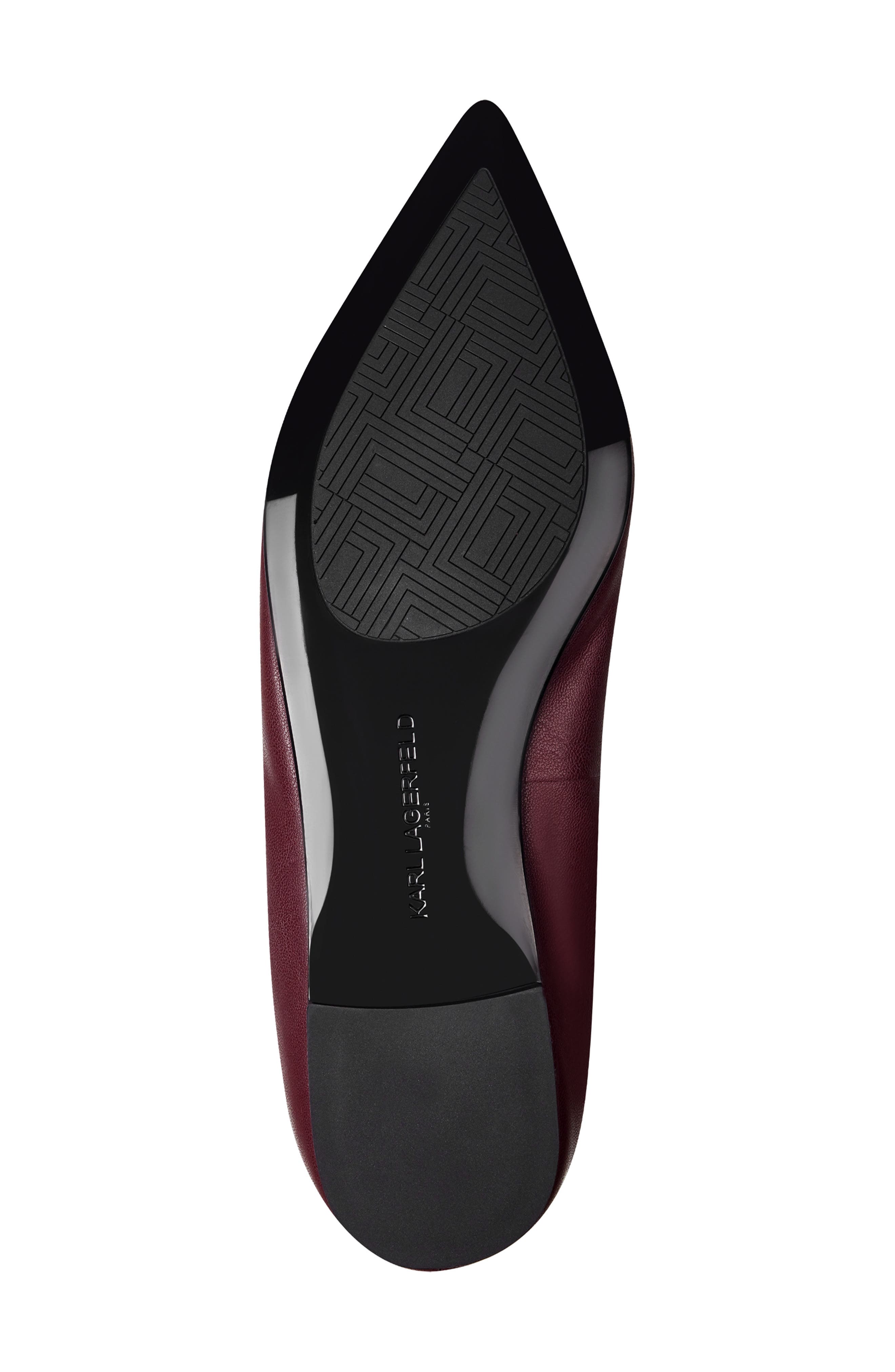 Vinette Pointed Toe Flat, Alternate, color, WINE