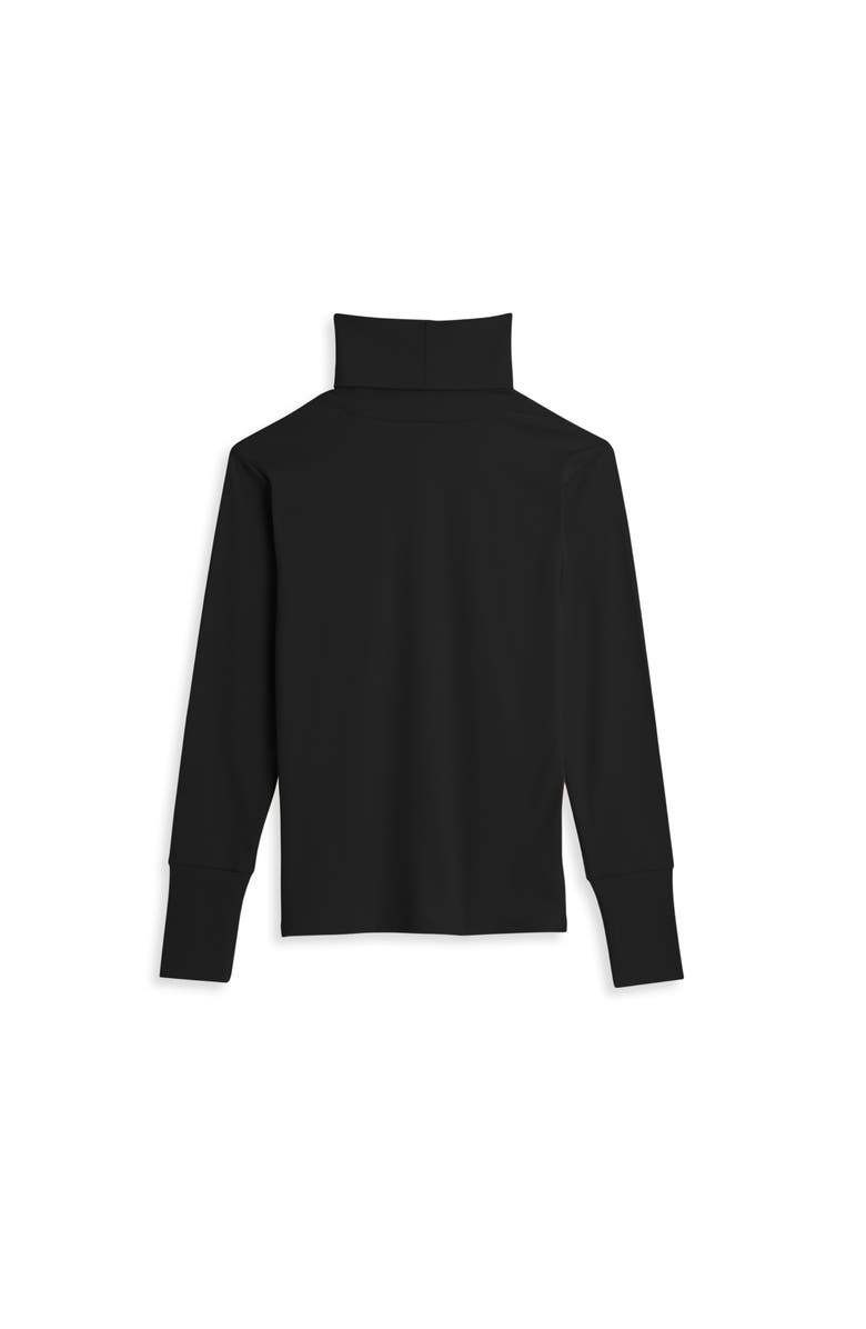 TomboyX Rib Long Sleeve Turtleneck, Alternate, color, Black
