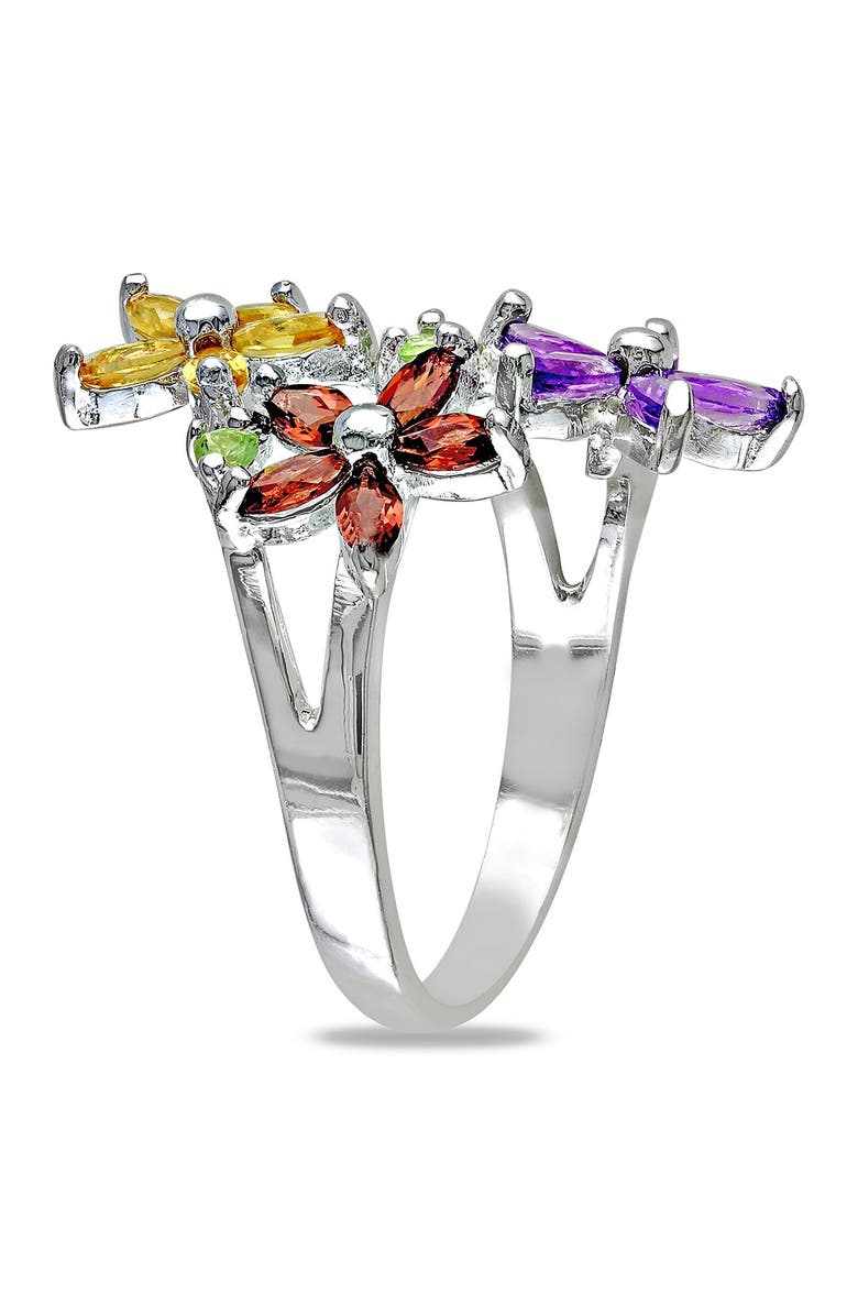 DELMAR Garnet, Amethyst, Citrine & Peridot Floral Ring, Alternate, color,