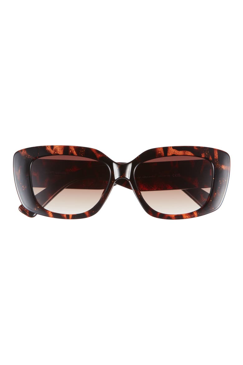 Square Sunglasses, Main, color, GLITTER HAVANA