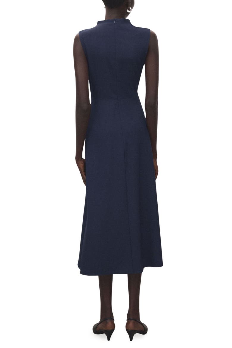 Mock Neck Midi Dress, Alternate, color, DARK NAVY