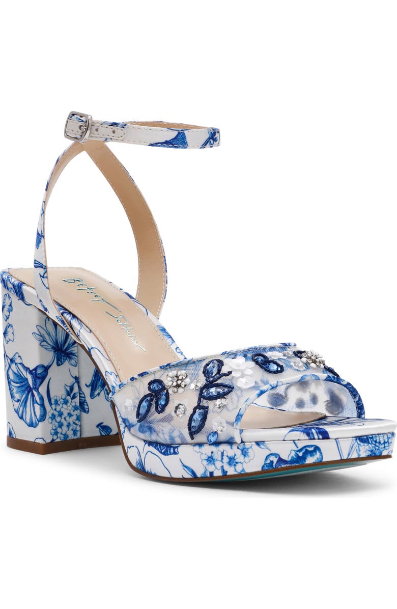 Betsey Johnson Brody Ankle Strap Platform Sandal, Main, color,