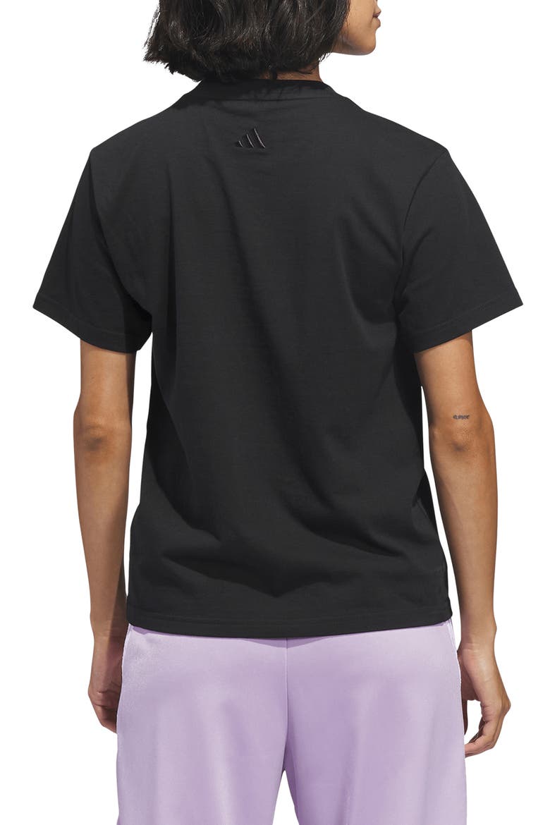 Bow Logo Cotton T-Shirt, Alternate, color, BLACK