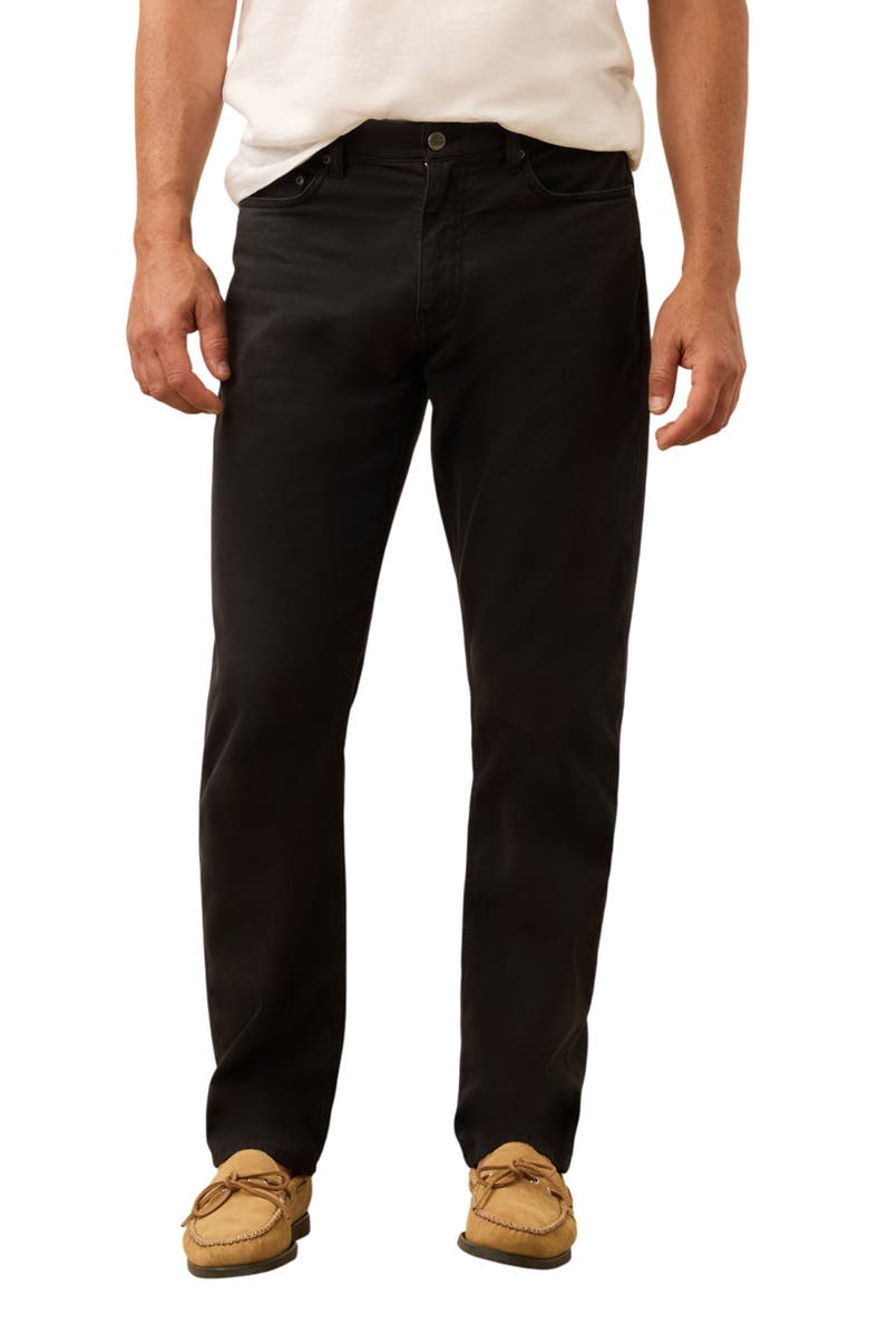 Faherty Reserve Classic Fit Stretch Cotton Twill 5-Pocket Pants, Main, color, Ridge Black