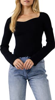 Endless Rose Rib Side Slit Sweater