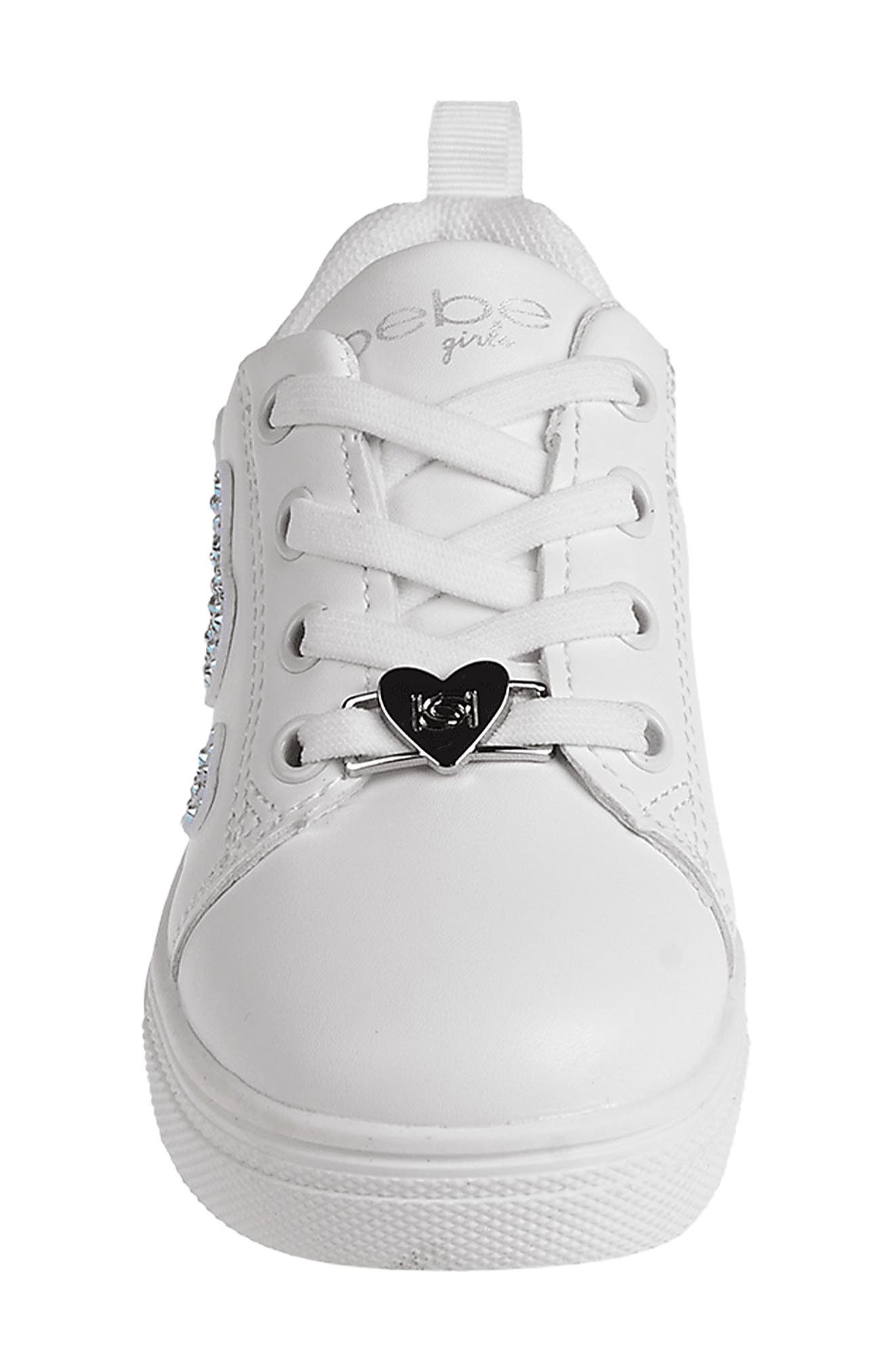 bebe Kids' Heart Sneaker, Alternate, color, 
