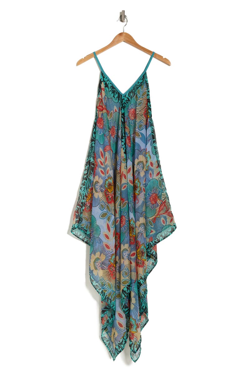 Vince Camuto Medallion Print Topper, Alternate, color, Teal Multi