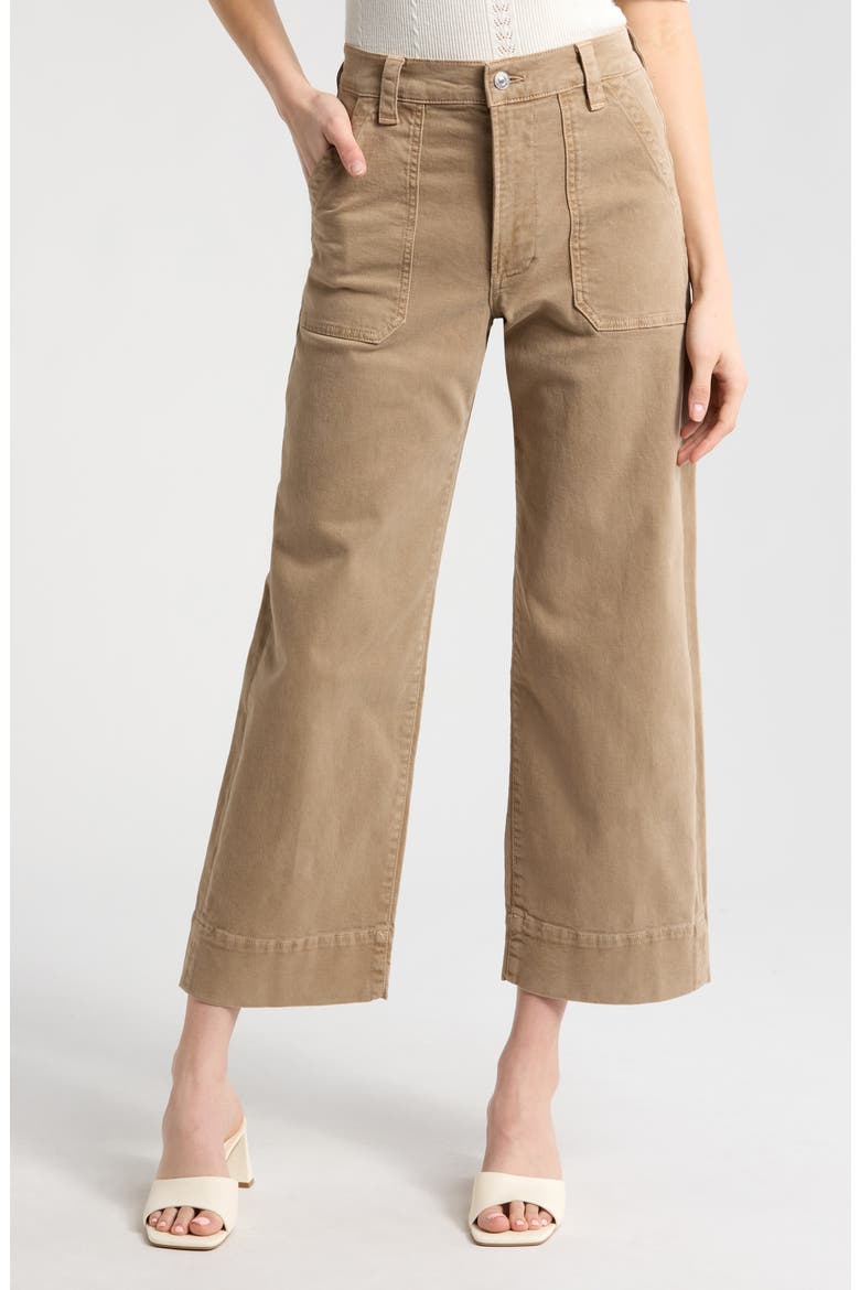 Cameron High Waist Ankle Wide Leg Utility Jeans, Main, color, VINTAGE CAMEL TAN