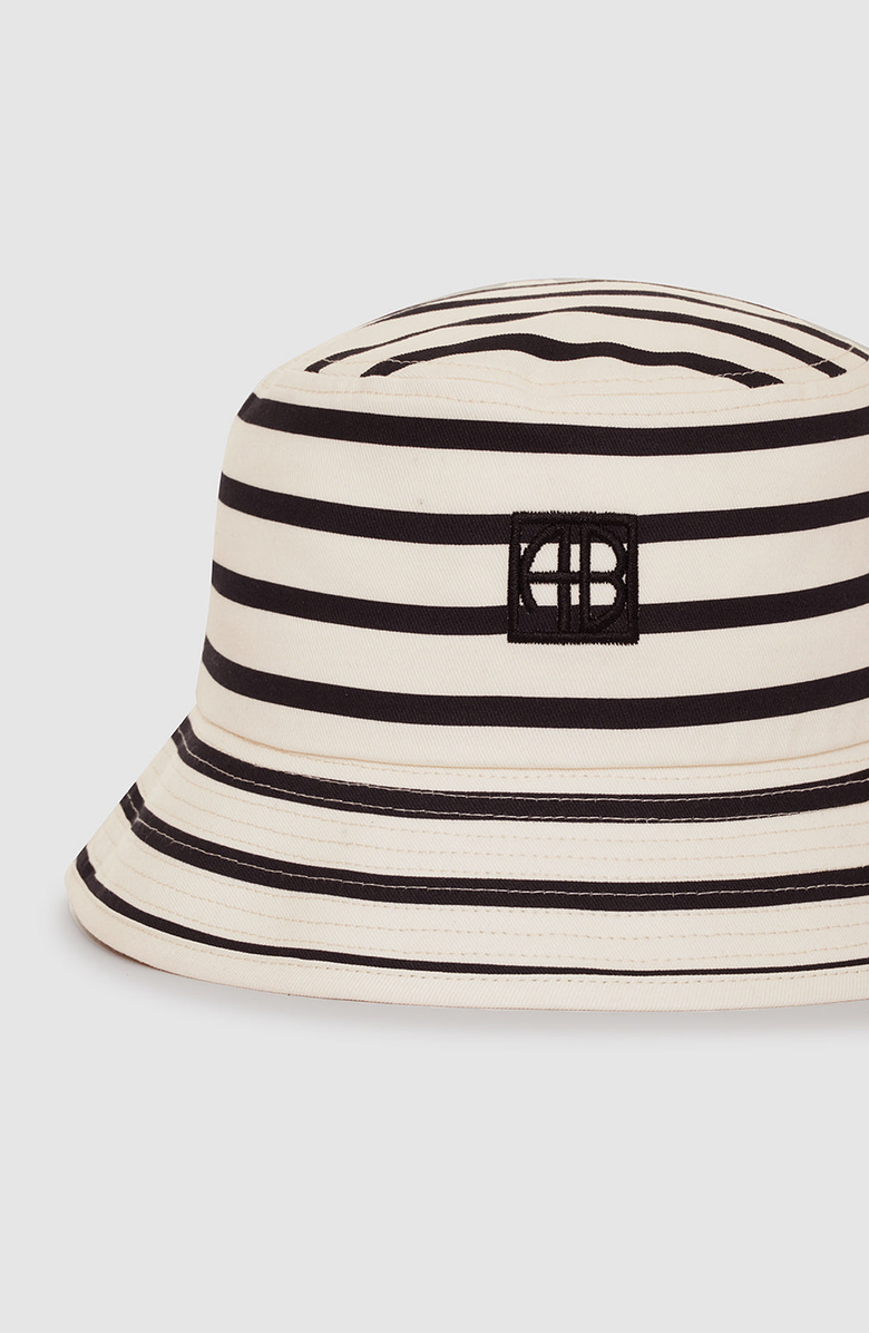 ANINE BING Nicks Bucket Hat, Alternate, color, Black Stripe