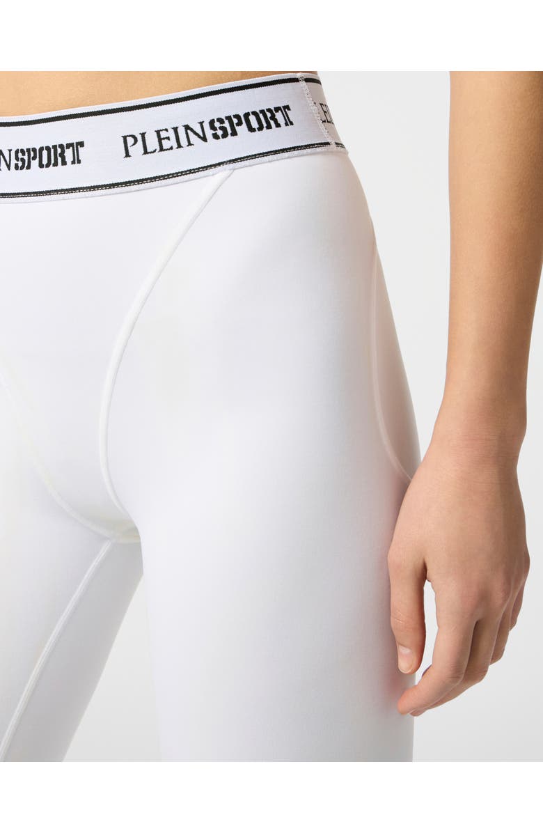 PLEIN SPORT Fleece Jogging Leggings Women, Alternate, color, White