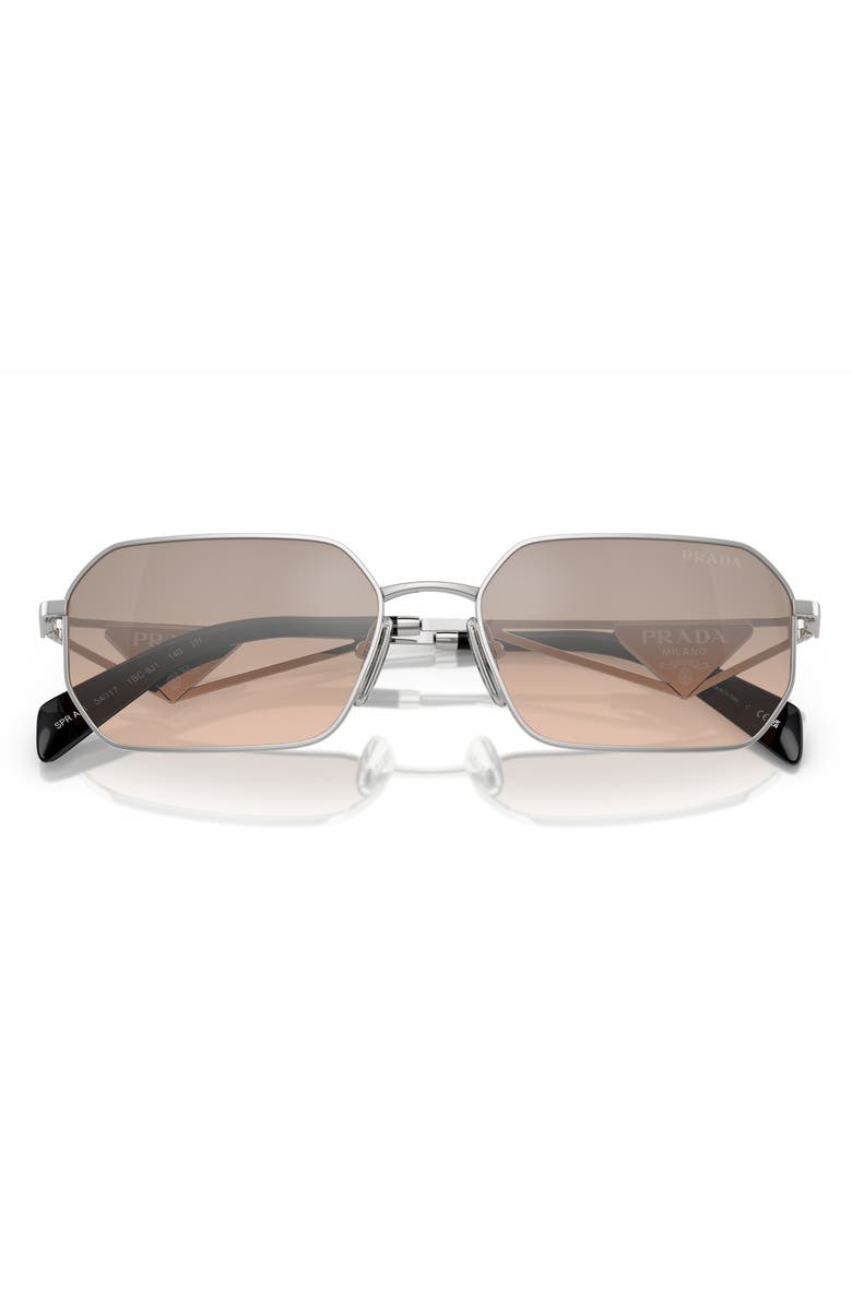 Prada 58mm Rectangular Sunglasses, Alternate, color, 