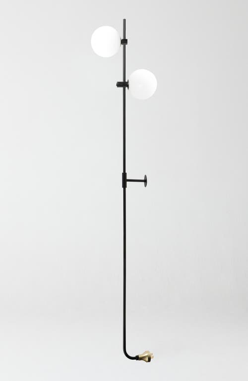 Brightech Equinox 62' Led Modern Sconce Wall Lamp With Glass Globe Shades In Classic Black