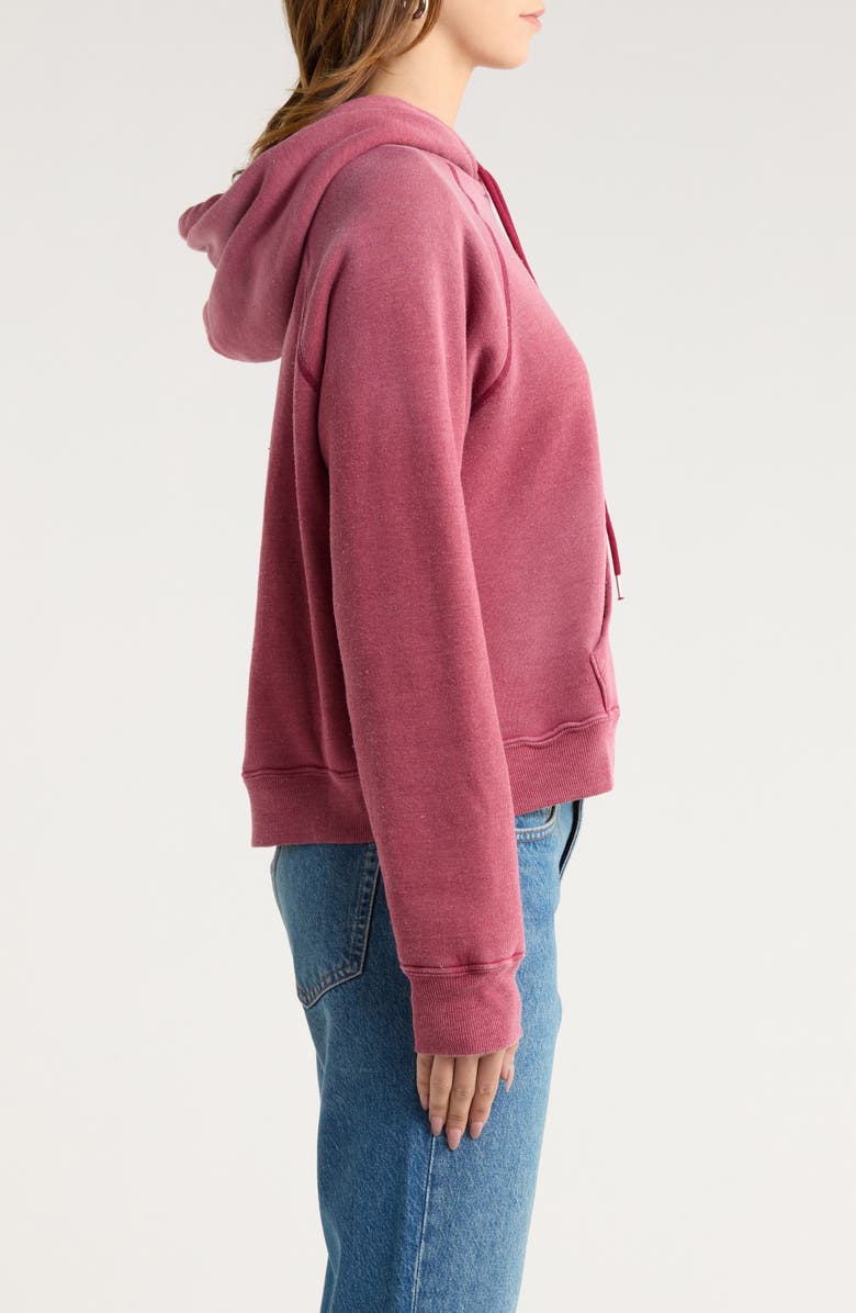 Re/Done Classic Peanuts<sup>®</sup> Snoopy Thermal Lined Hoodie, Alternate, color, Faded Beet