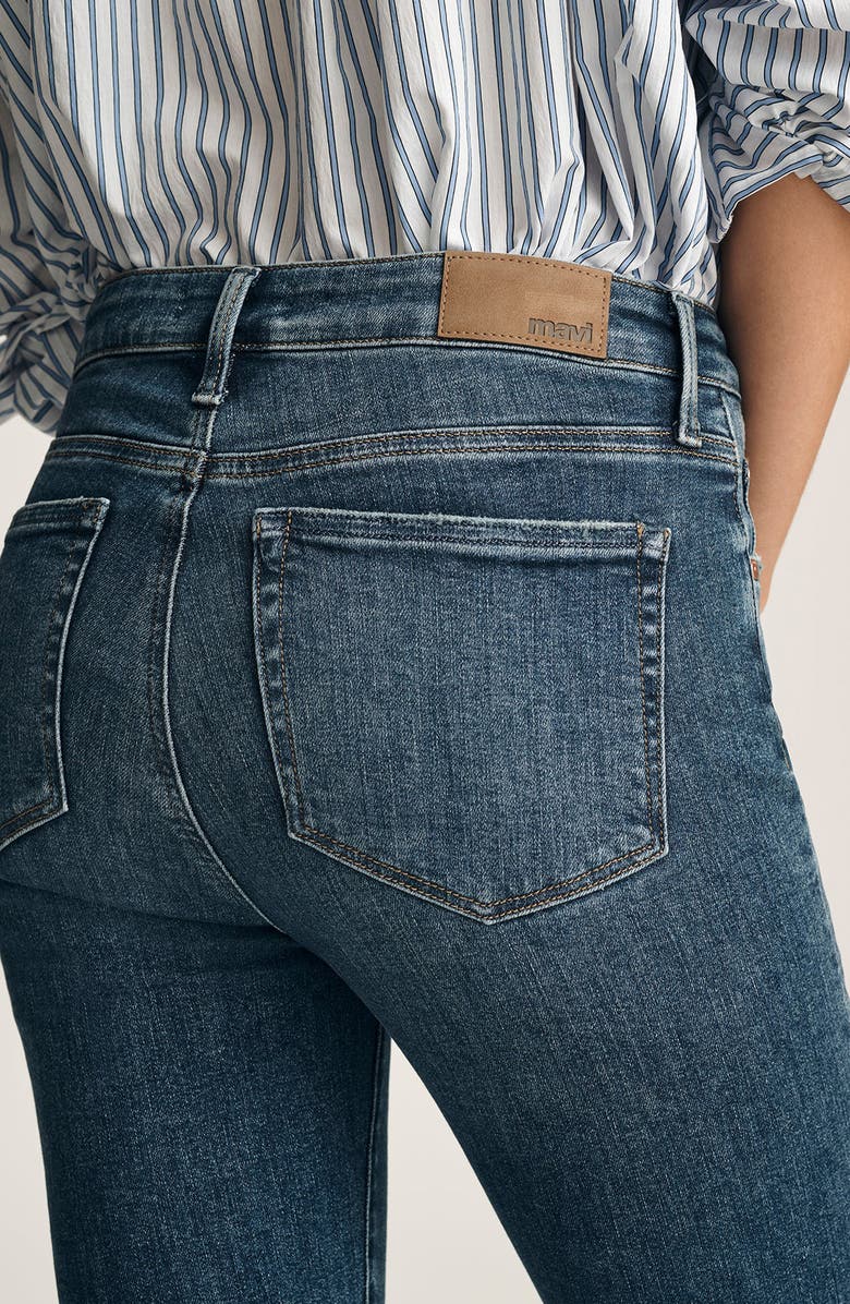 Mavi Jeans Anika Raw Hem Mid Rise Crop Flare Jeans, Alternate, color,
