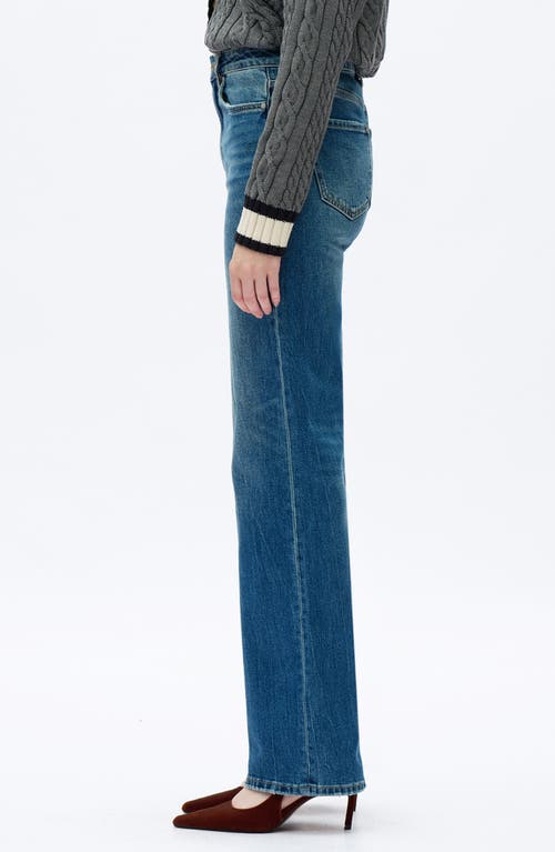 Bayeas High Waist Relaxed Straight Leg Jeans In Blue