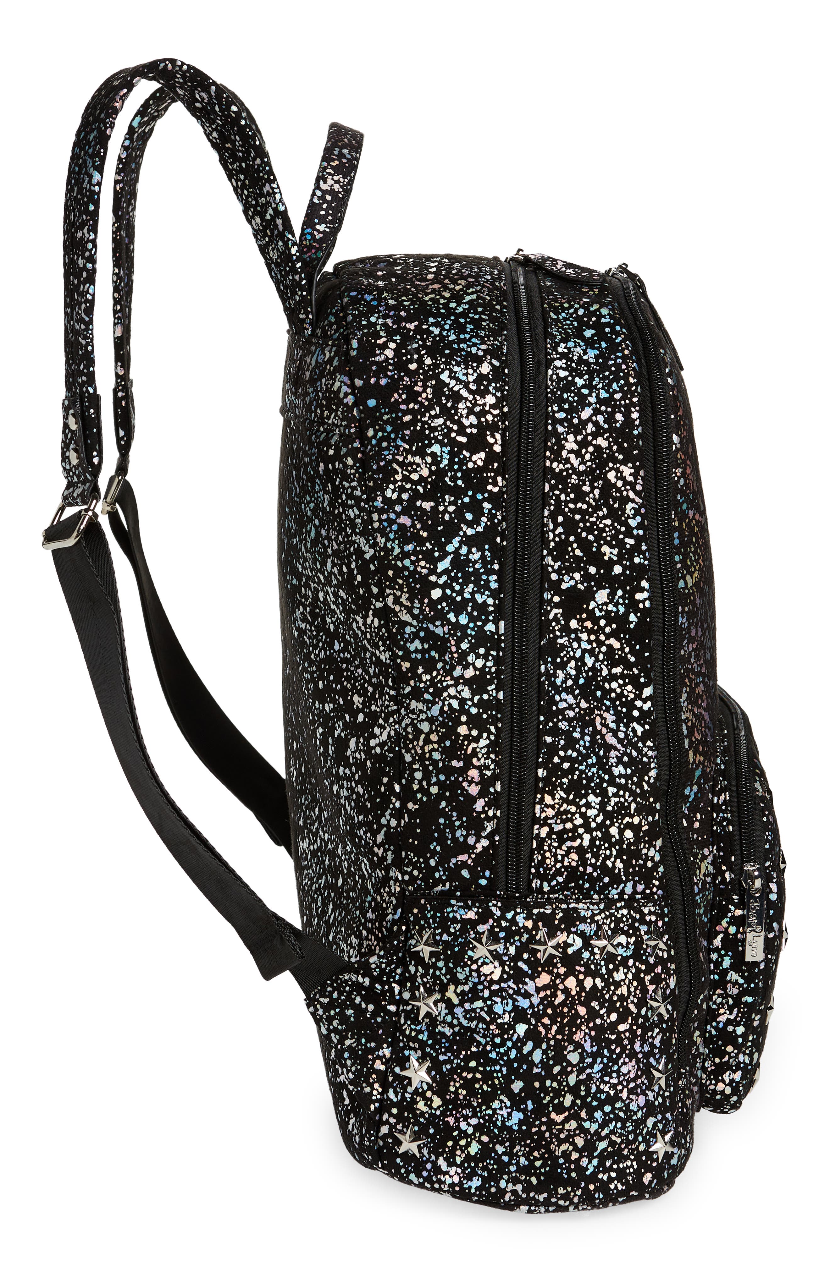 Bari Lynn Kids' Splatter Print Star Studs Canvas Backpack, Alternate, color, 