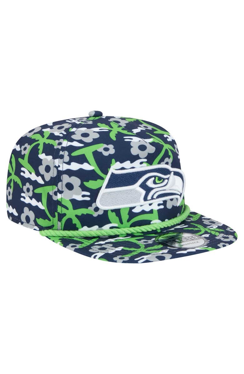 New Era Men's New Era Navy Seattle Seahawks Wakey Wakey Golfer Snapback Hat, Alternate, color, Navy