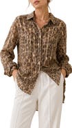 BY DESIGN Eve Chiffon Collared Button Front Blouse