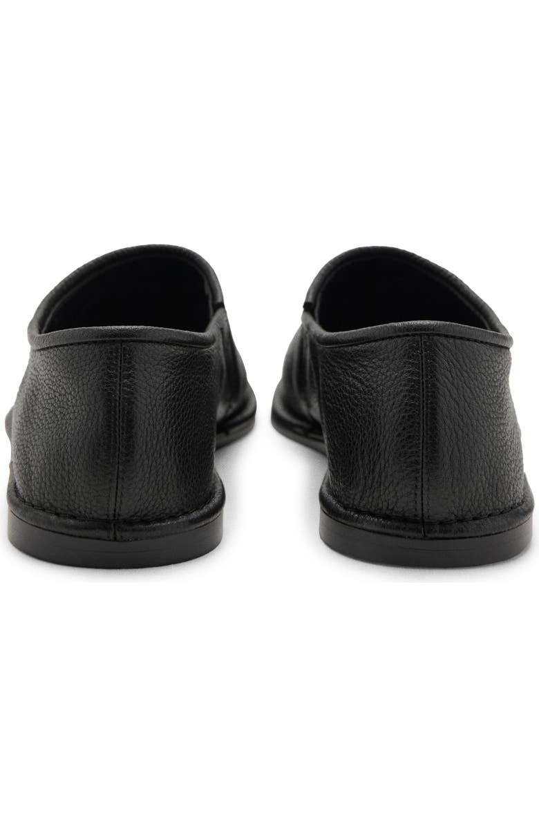 MANGO Leather Slip-On Shoe, Alternate, color, Black