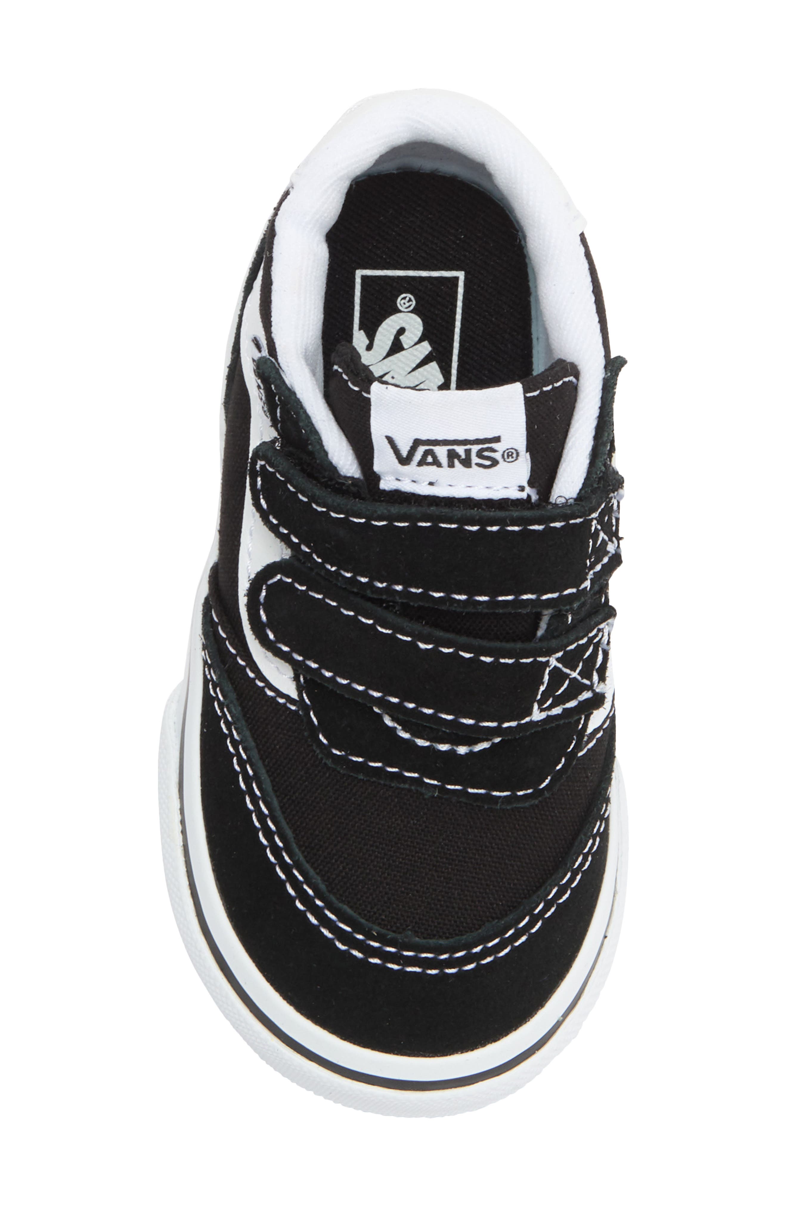 Vans Brooklyn Mid Top Sneaker, Alternate, color, Suede/Canvas Black/White