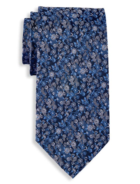 Big & Tall Mini Camo Floral Print Tie