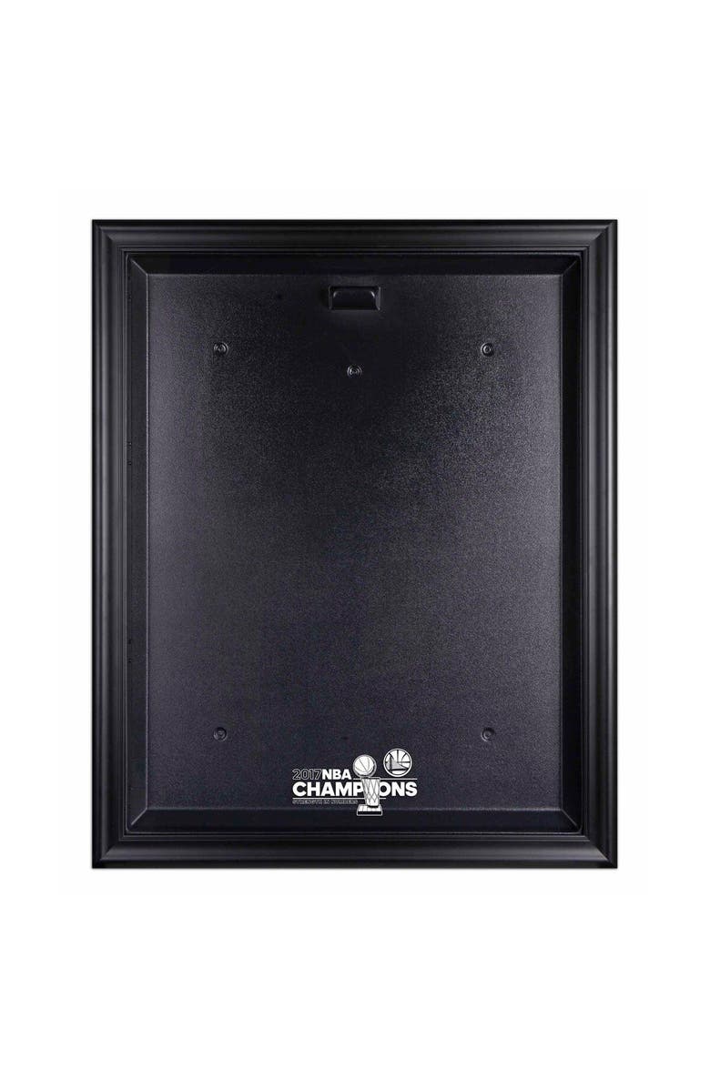 FANATICS AUTHENTIC Golden State Warriors 2017 NBA Finals Champions Logo Black Framed Jersey Display Case, Main, color, 