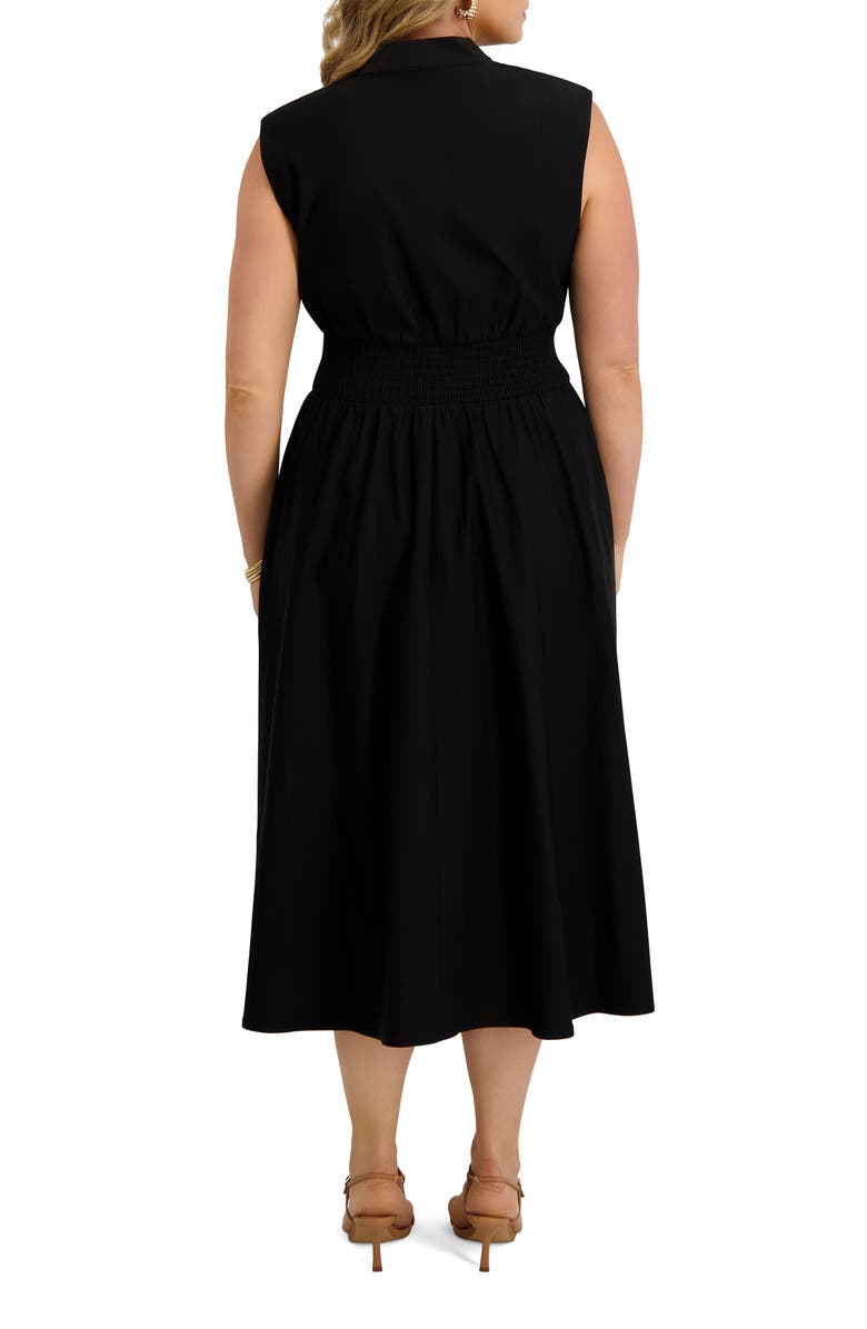 Kensie Front Zip Midi Dress, Alternate, color, 