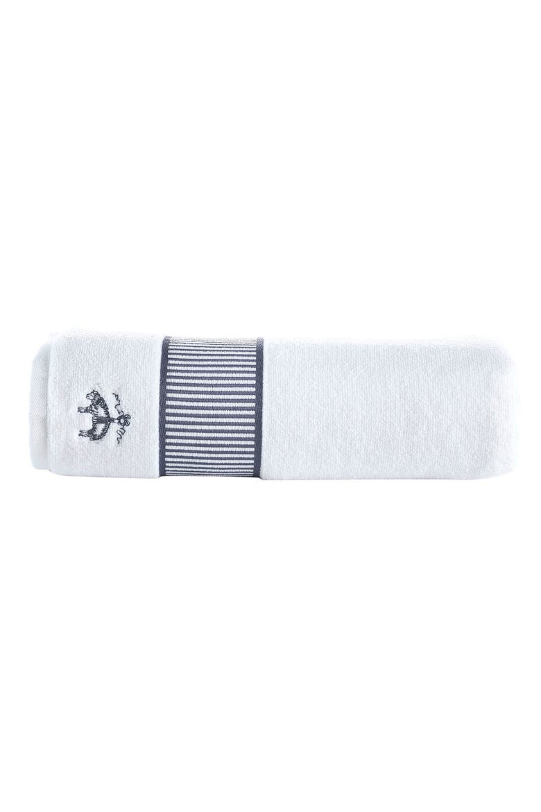Fancy Border Turkish Cotton Bath Towel, Main, color, ANTHRACITE