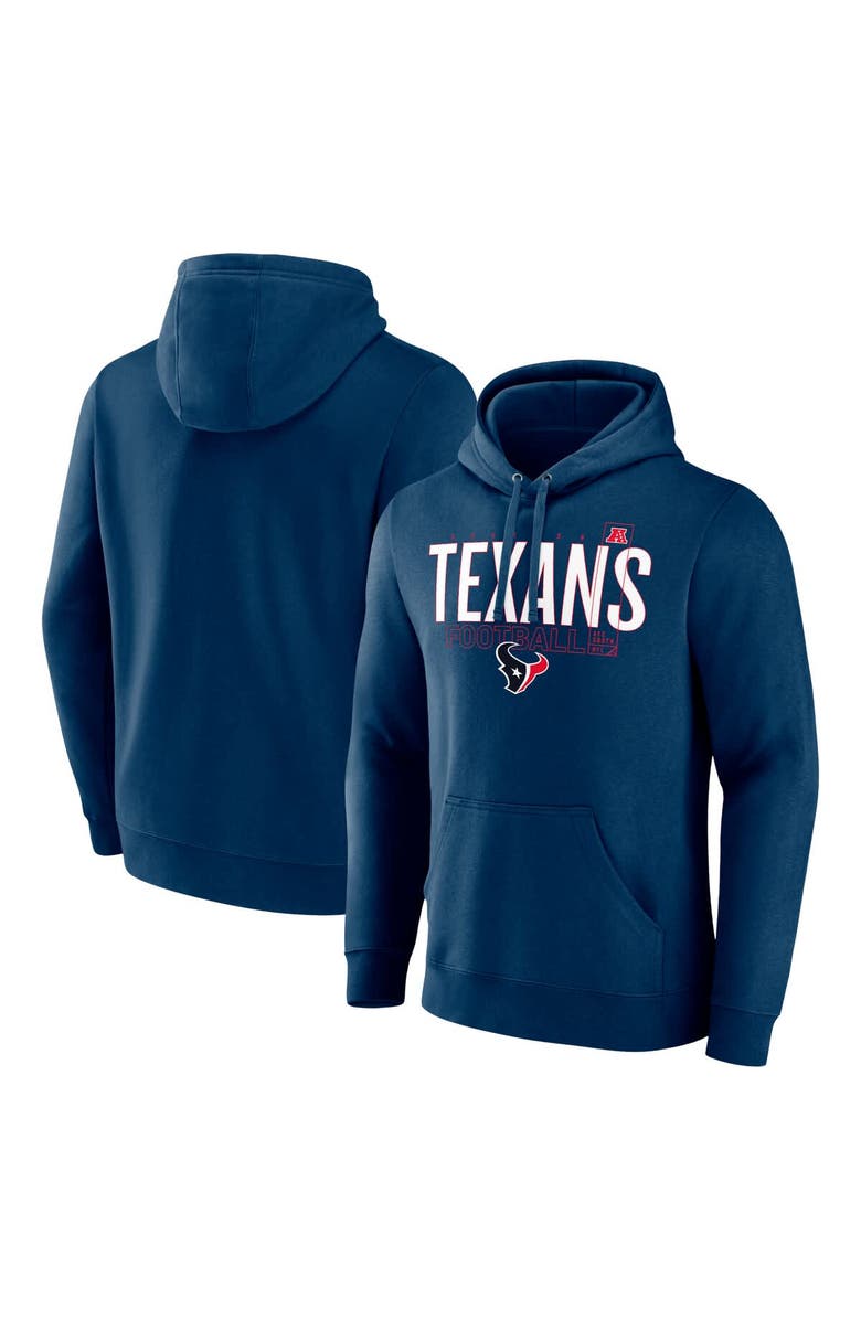FANATICS Men's Fanatics Navy Houston Texans Pylon Outline Pullover Hoodie, Main, color,