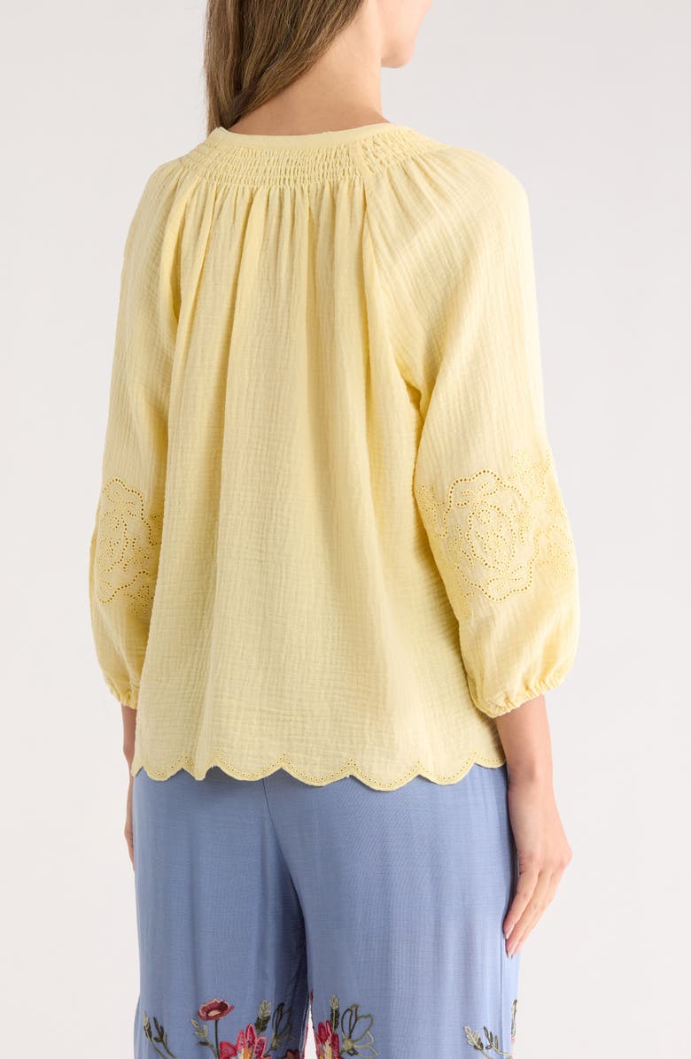 Forgotten Grace Embroidered Top, Alternate, color, Yellow