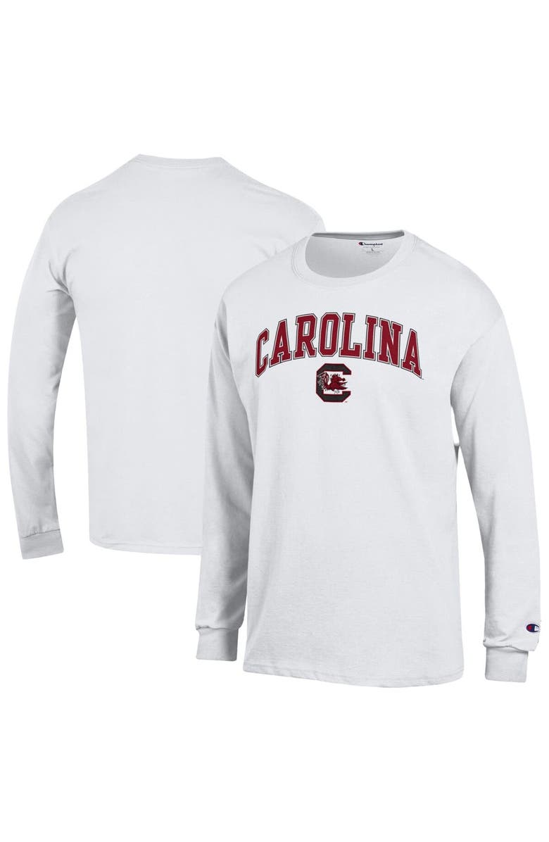 Champion Men's Champion  White South Carolina Gamecocks Arch Over Logo Long Sleeve T-Shirt, Alternate, color, White