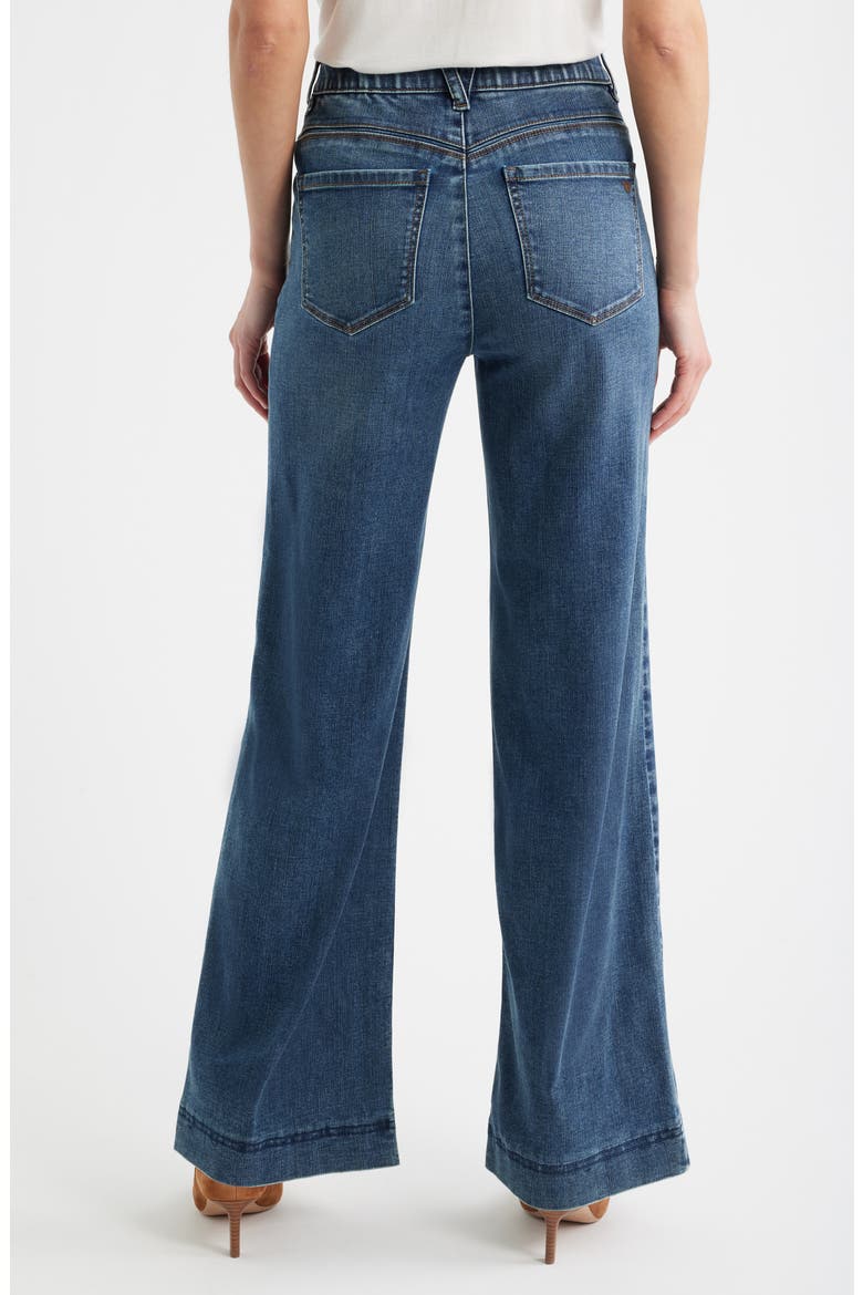 Skyrise Double Side Seam Wide Leg Jeans, Alternate, color, MID BLUE