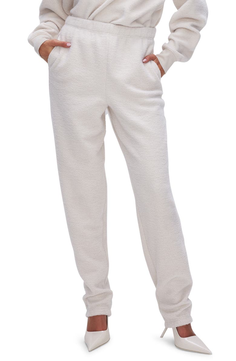 Good American Fleece Sweatpants, Main, color, 