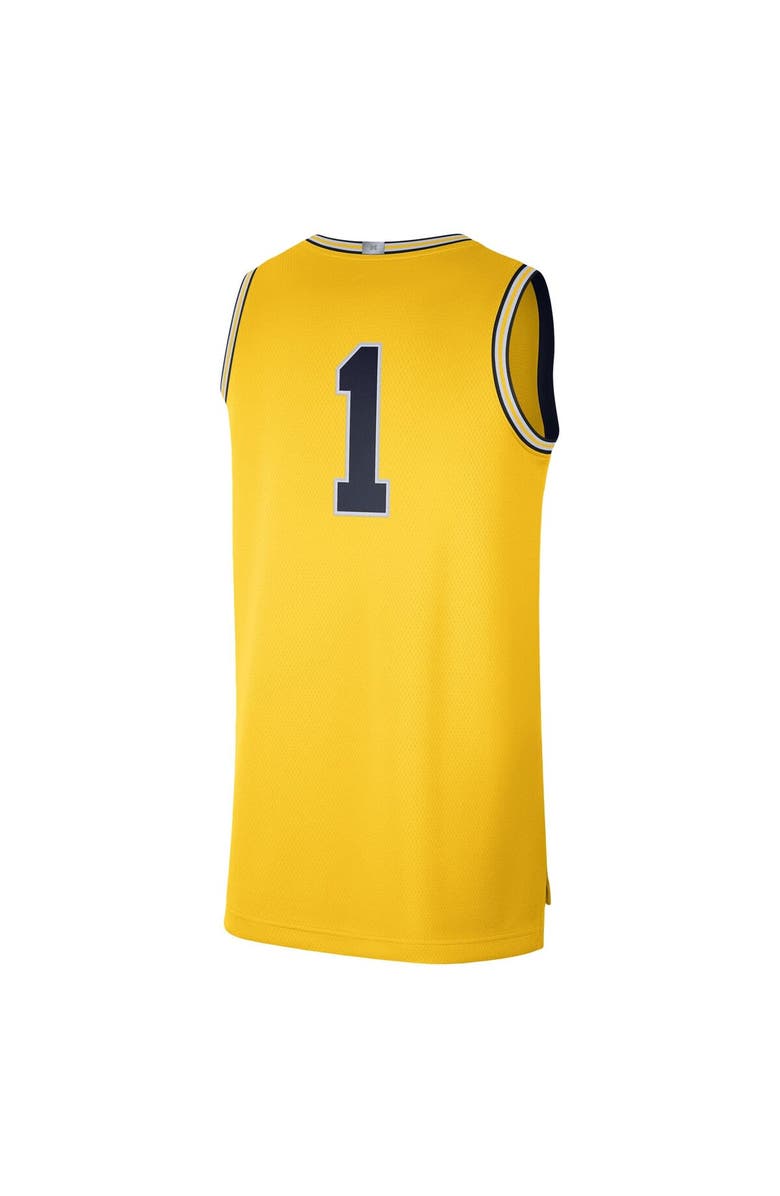 Jordan Brand Men's Jordan Brand #1 Maize Michigan Wolverines Limited Authentic Jersey, Alternate, color, Maize