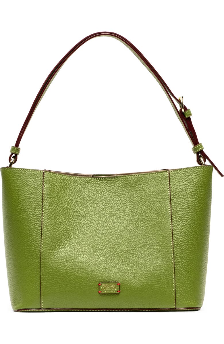 Frances Valentine June Tumbled Leather Hobo Bag, Main, color, Fern