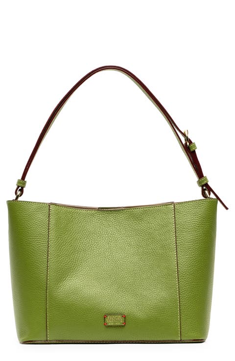 June Tumbled Leather Hobo Bag