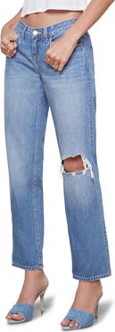 L'AGENCE Nevia Ripped Straight Leg Jeans