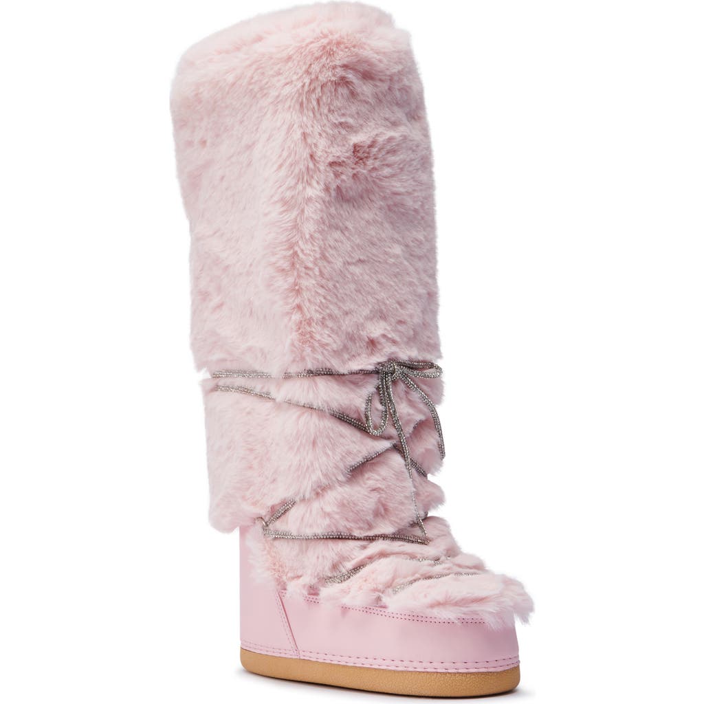 Azalea Wang Tayton Faux Fur Snow Boot In Pink