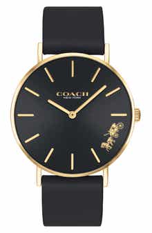COACH Perry Leather Strap Watch, 36mm