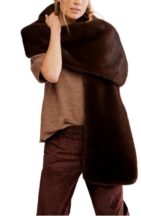 Snow Angel Faux Fur Scarf